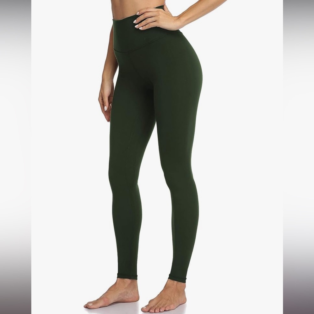 Colorfulkoala Buttery Soft High Waisted Full Length Olive Green Leggings